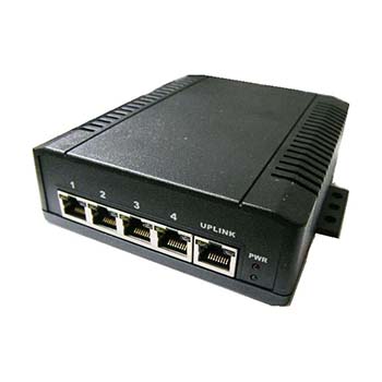 Gigabit PoE Switch with 10 to 57V DC Input and 2A/Port Output