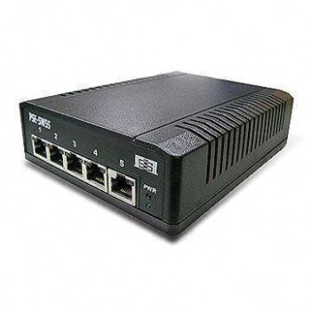 5-port Gigabit PoE Switch/Extender, 48VDC input, 4x 802.3at 35W PoE Output, 1x 802.3bt PD PoE input, PSE-SW5G44BB