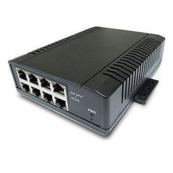 8-port PoE Switch/Extender, 48VDC input, 7x 802.3at PoE output, 35W/Port, PSE-SW8D