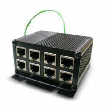 8-port Network Lightning/Surge Protector with 5KA Discharge Per Port, Mode A and B are Available