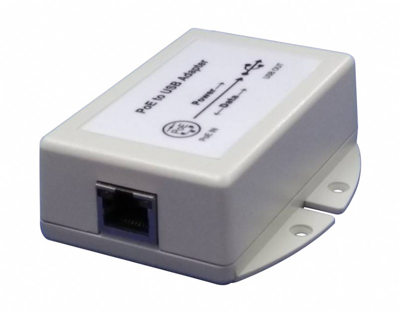 PoE to USB 3.0 Adapter/Charger, 802.3af/at PoE Input, 5V 2.4A USB 3.0 power +data Output, MIT-76G-USB