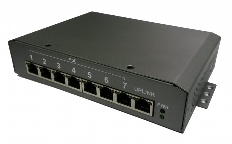 8-port PoE Switch with PoE Repeater or PoE Extender Function, Compliant to 802.3at, 35W/Port