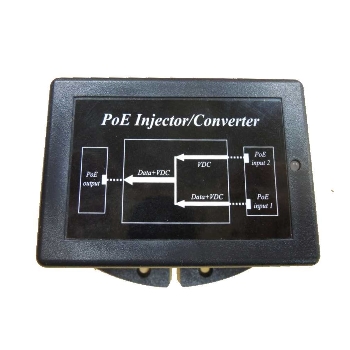 Injector PoE DC / DC dengan Tegangan Input DC 9 hingga 36V dan Beban Maksimum 24V / 0.8A
