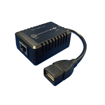 Mini size 802.3af PoE Splitter with DC5V 3A 15W USB output meet BC1.2, MIT-11-1505USB