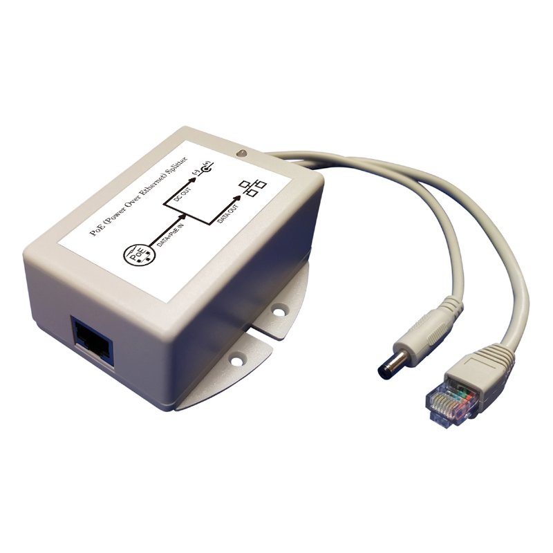 25W 24V DC 802.3at Standard PoE Active Splitter with Isolation and Short-circuit Protection