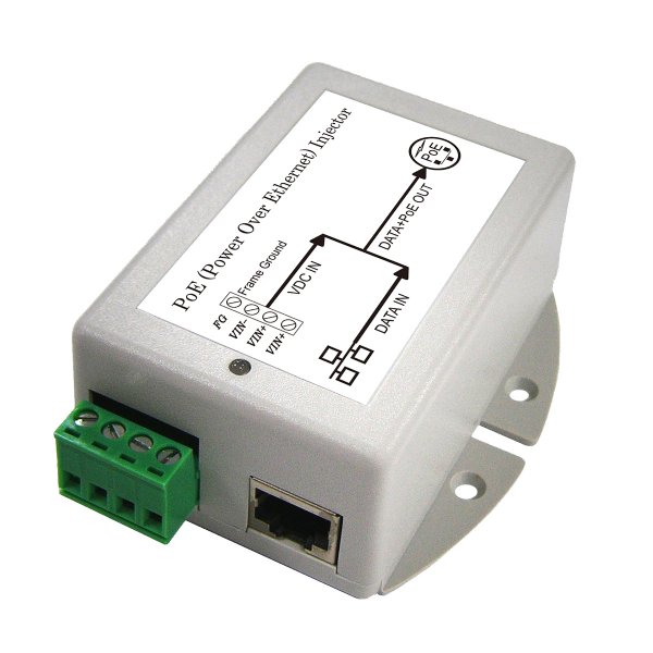 DC/DC PoE Injector with 9 to 36V DC Input Voltage and 48V/0.5A Maximum Load