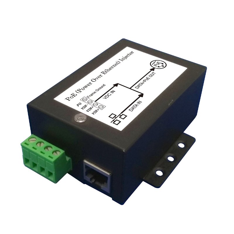 DC/DC PoE Injector with 0.1A Minimum Load , 9 to 36V DC Input Voltages and 0.35A Maximum Load