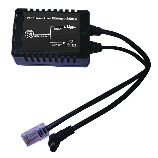 Ukuran mini 802.3af PoE Splitter dengan output DC5V 2.4A 12W, MIT-11-1205