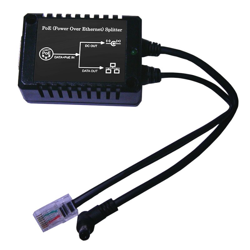 12W 802.3af Standard PoE Active Splitter with Isolation and Short Circuit Protection
