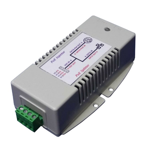 Gigabit Bi-direction Passive PoE Injector/Splitter with 2.5A output on 4 pairs (1245+,3678-), MIT-901GR