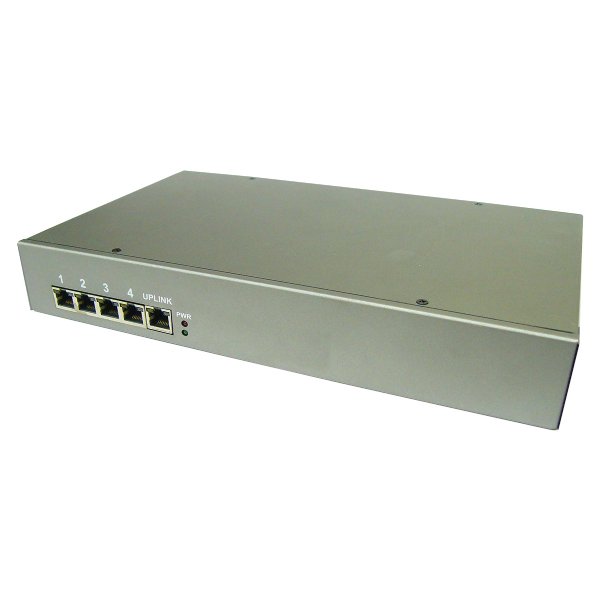 Sakelar PoE Gigabit 5-port, input 24VDC, output PoE yang sesuai dengan 4x 56V 802.3bt, suhu pengoperasian -40C~+70C,, PSE-SW5B25D4