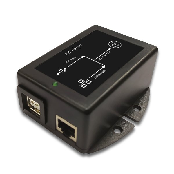 DC/DC PoE Injector with dual 5VDC USB Input and 24V/12W PoE output, MIT-59-0524-12