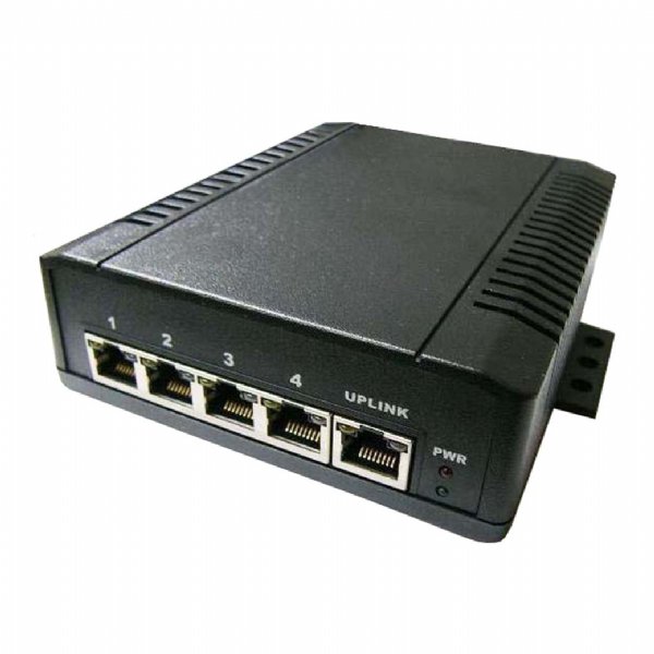 5-port Gigabit PoE Switch+Extender, 48VDC input, 4x 802.3bt compliant PoE output, operation temperature -40C~+70C, Fanless, PSE-SW5B44DB