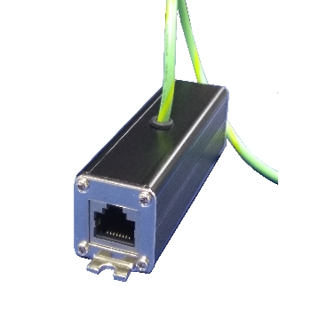 Network Lightning/Surge Protector PoE Compatible with 10 Gigabit Data Rate and 20KA Discharge Current, MS-T901T