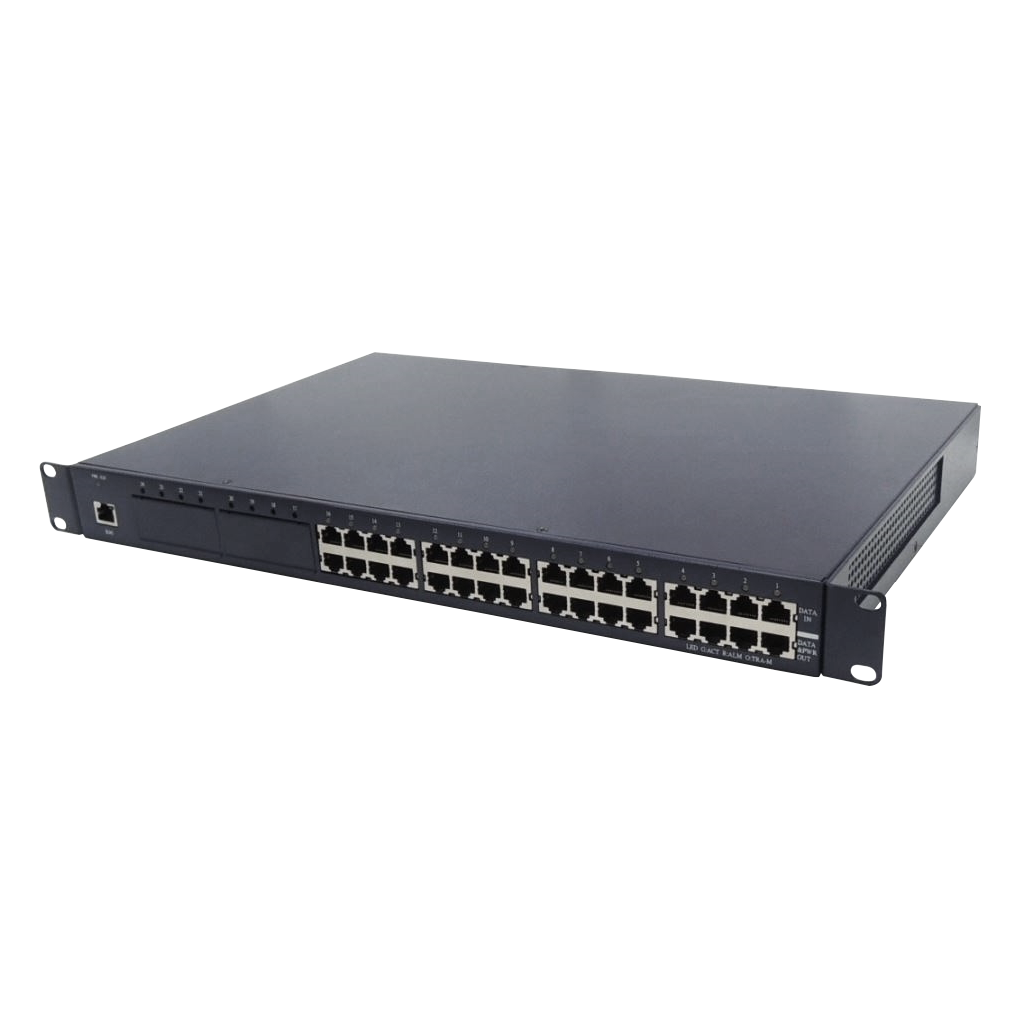 16-port Gigabit PoE Injector with Centralized Power Distribution, Compliant 802.3at as 35W/Port