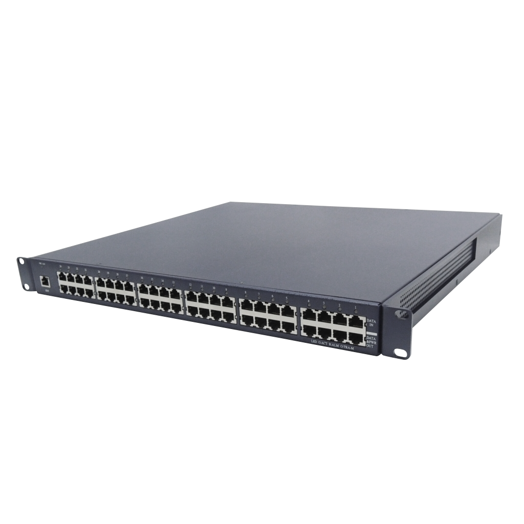 24-port Gigabit PoE Injector with Centralized Power Distribution, Compliant 802.3at as 35W/Port