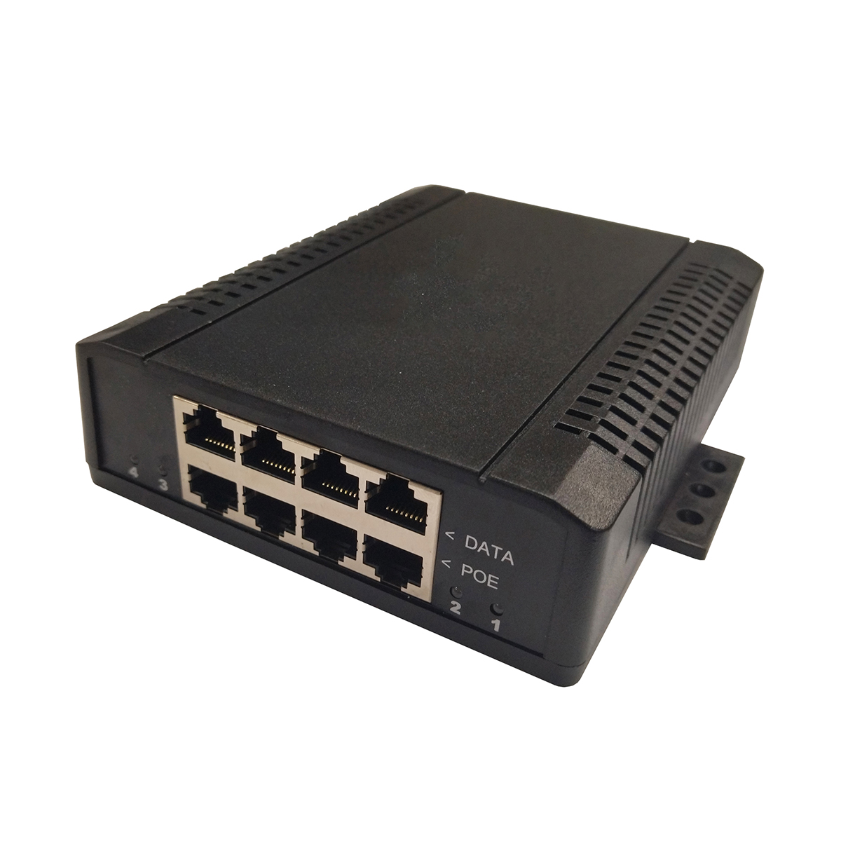 Power-over-Ethernet Four-port Active Injector dengan IEEE 802.3af Compliance