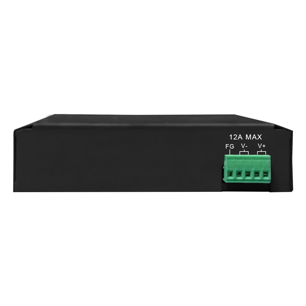 5 Port PoE Switch & Extender, 11-60VDC input, 4 port 802.3at PoE output ...