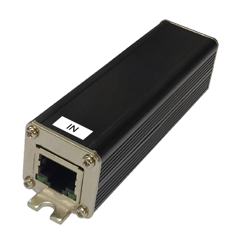 Extensor PoE RJ45 de porta única 1G, suporta extensão de até 200 metros.