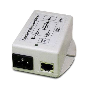 PoE Injector with 24V/0.8A Output on Spare Pairs 4/5 Negative or 7/8 Positive and Current Indicator