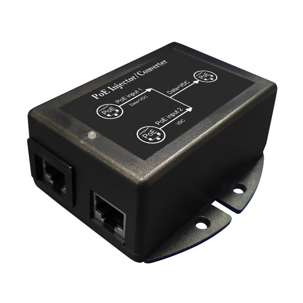 DC/DC PoE Injector with 9 to 36V DC Input Voltage and 24V/0.8A Maximum Load